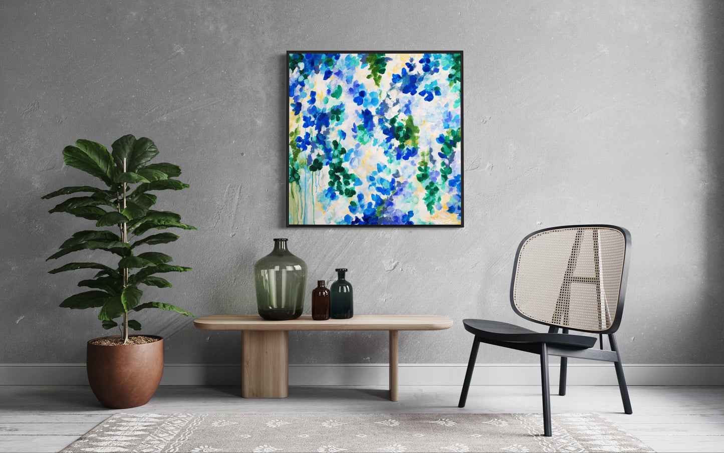 Original Painting: "Bleu Méditerranéen"