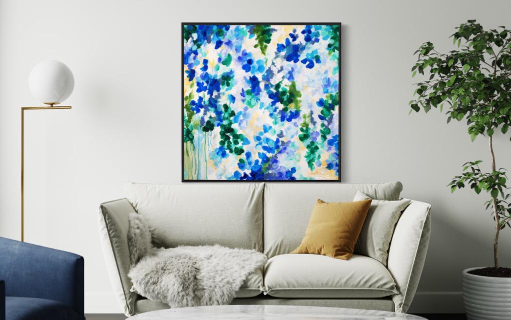Original Painting: "Bleu Méditerranéen"