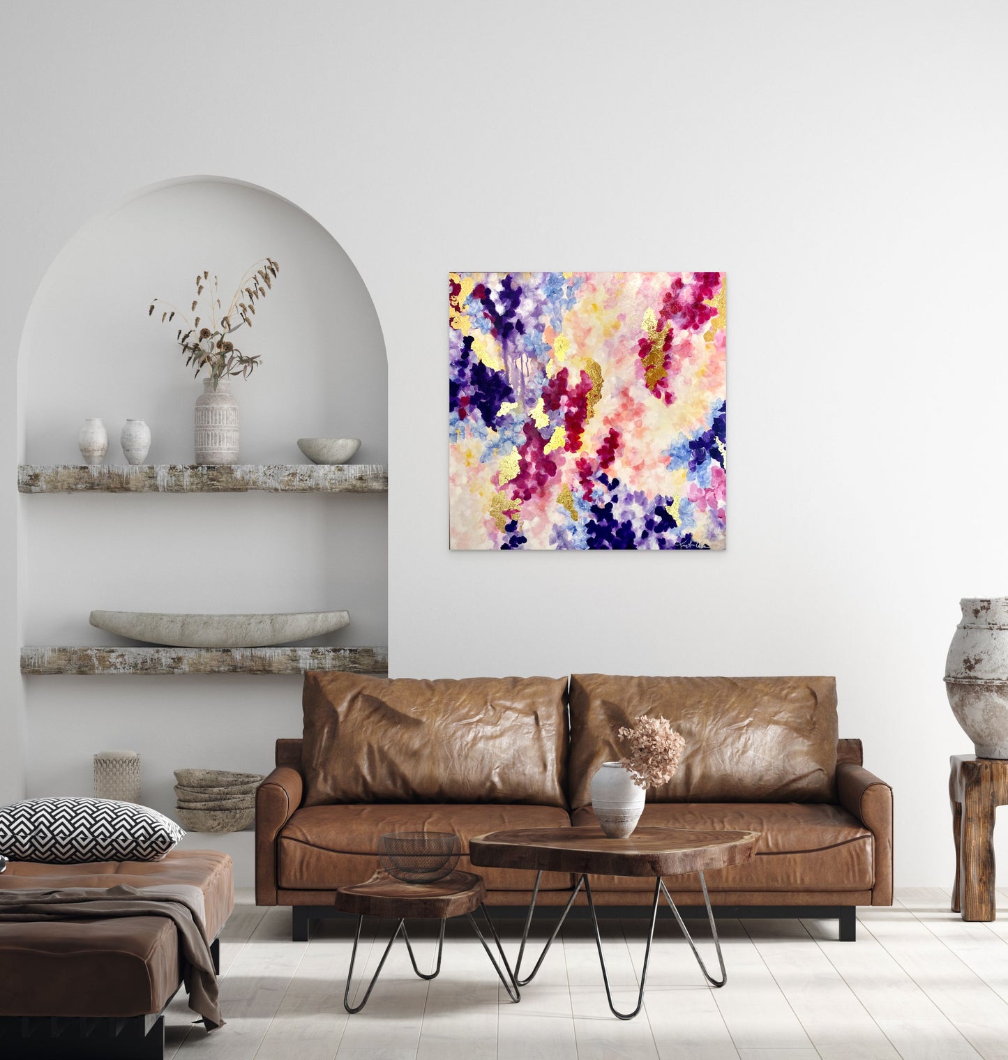 Peinture originale : "Sous les glycines"
