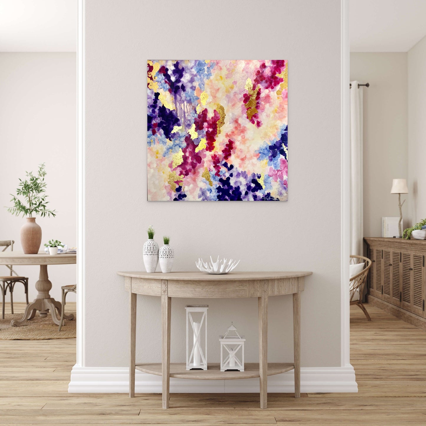 Peinture originale : "Sous les glycines"